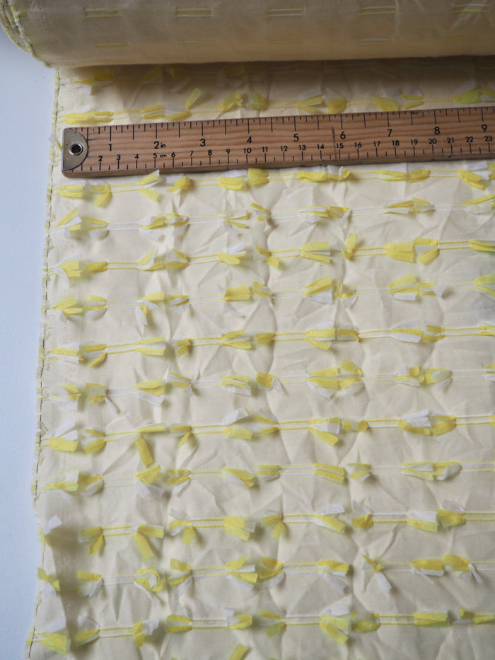Yellow Fringe Embroidered Cotton