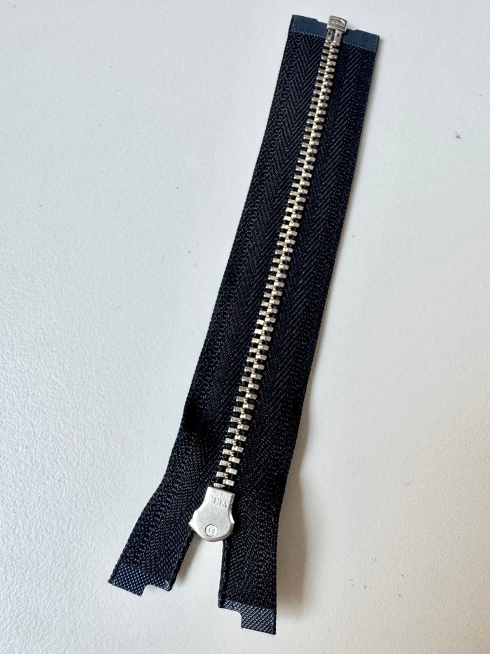 YKK 14cm/5.5in Black Open-Ended Metal Teeth Zips