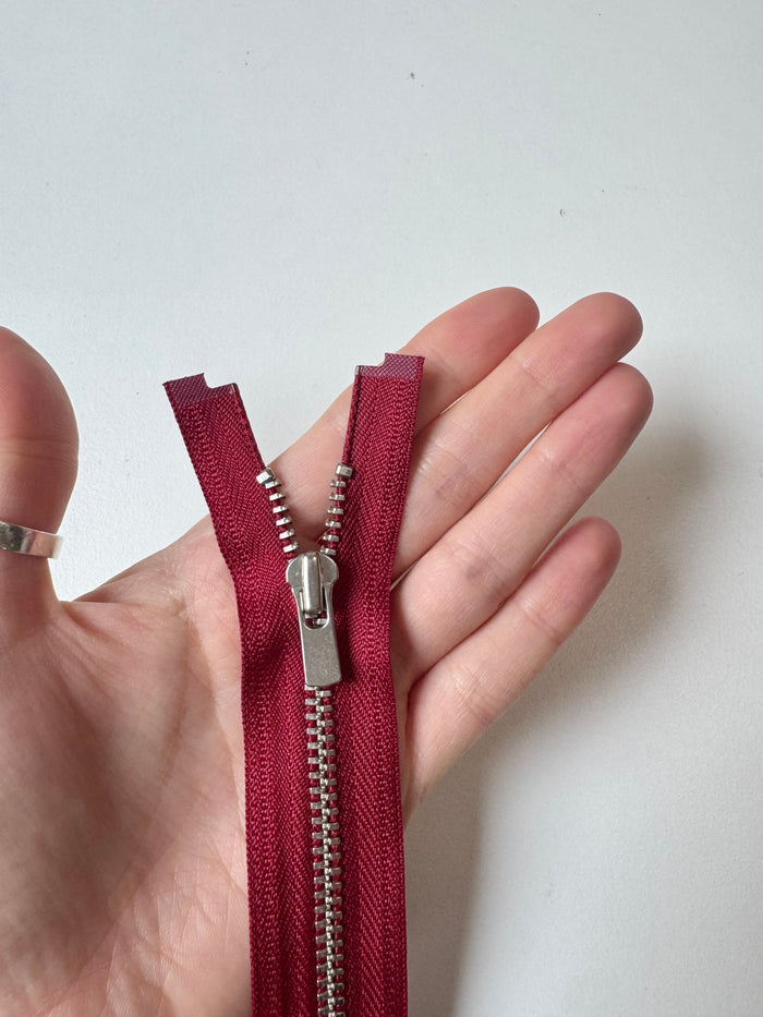 YKK 16.5cm/6.5in Berry Open-Ended Metal Teeth Zips