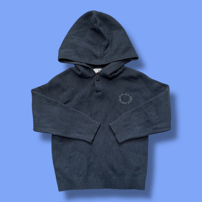 zara knit hoodie 3/4y